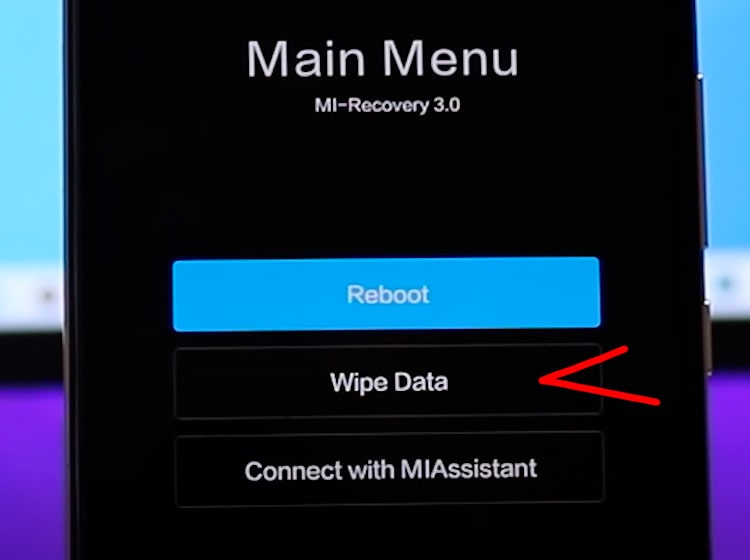 сброс пароля xiaomi